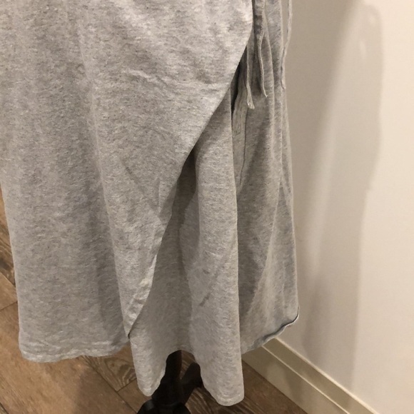 Athleta grey cotton dress wrap with braid waist  trim size L - Picture 5 of 11